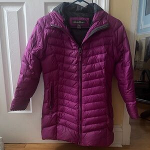 Eddie Bauer Women's Magenta Puffer Coat